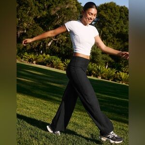 Beyond Yoga Spacedye Fold Over wide leg pants